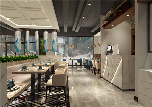 西吉伊里乡餐厅装修设计|现代设计手法打造休闲空间