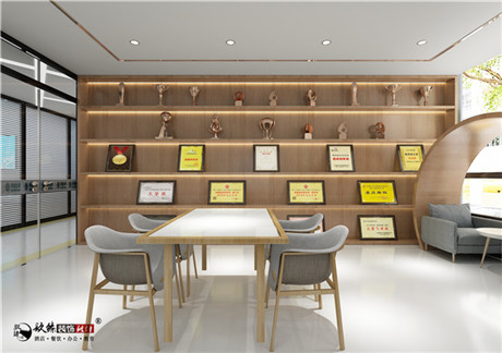 西吉秦蕊营业厅办公室装修设计|洁净大方的高级质感空间